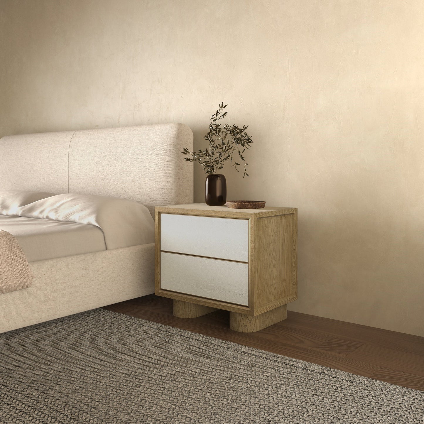 Marcelle White Nightstand - Ornate Home