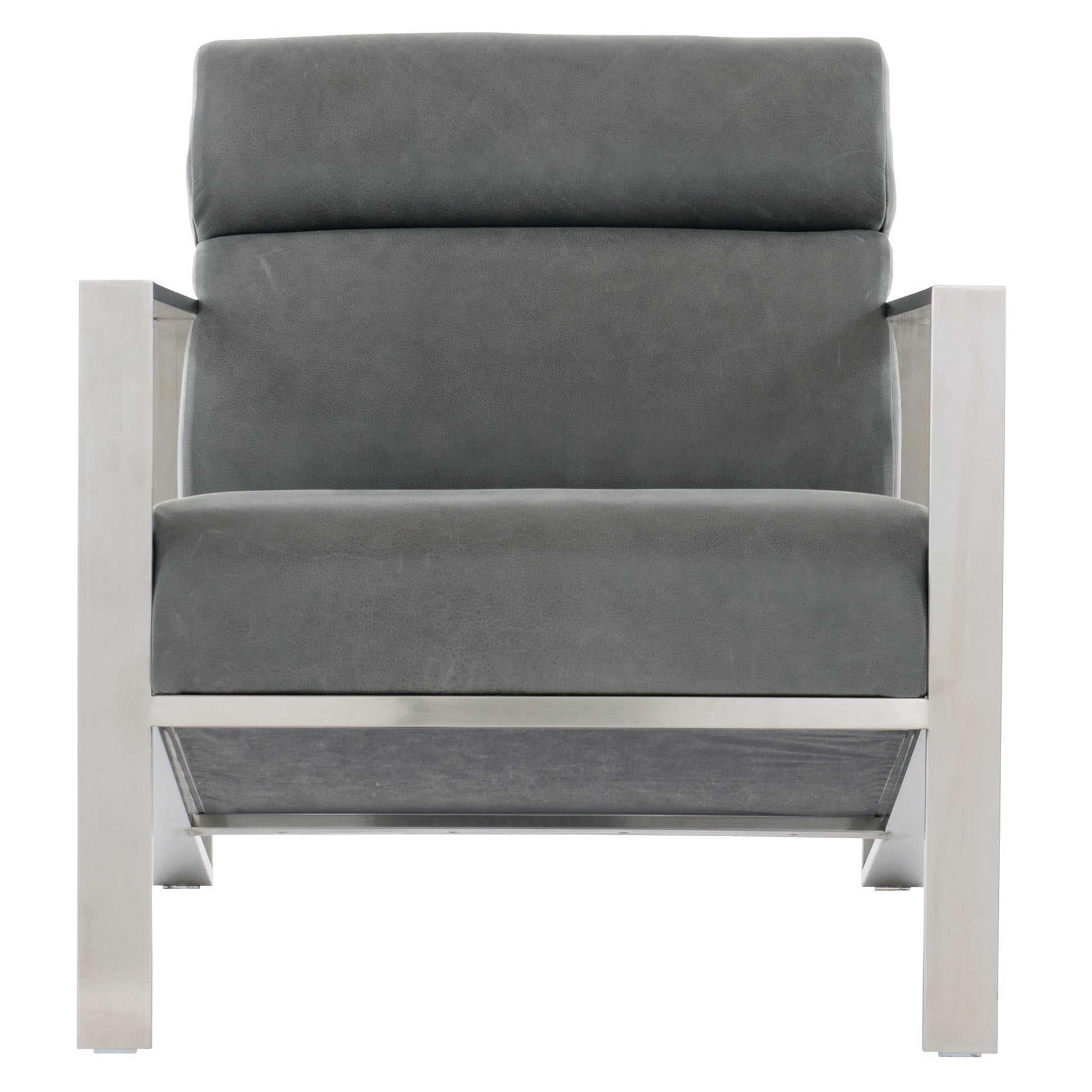 Marco Grey Leather Chair - Ornate Home