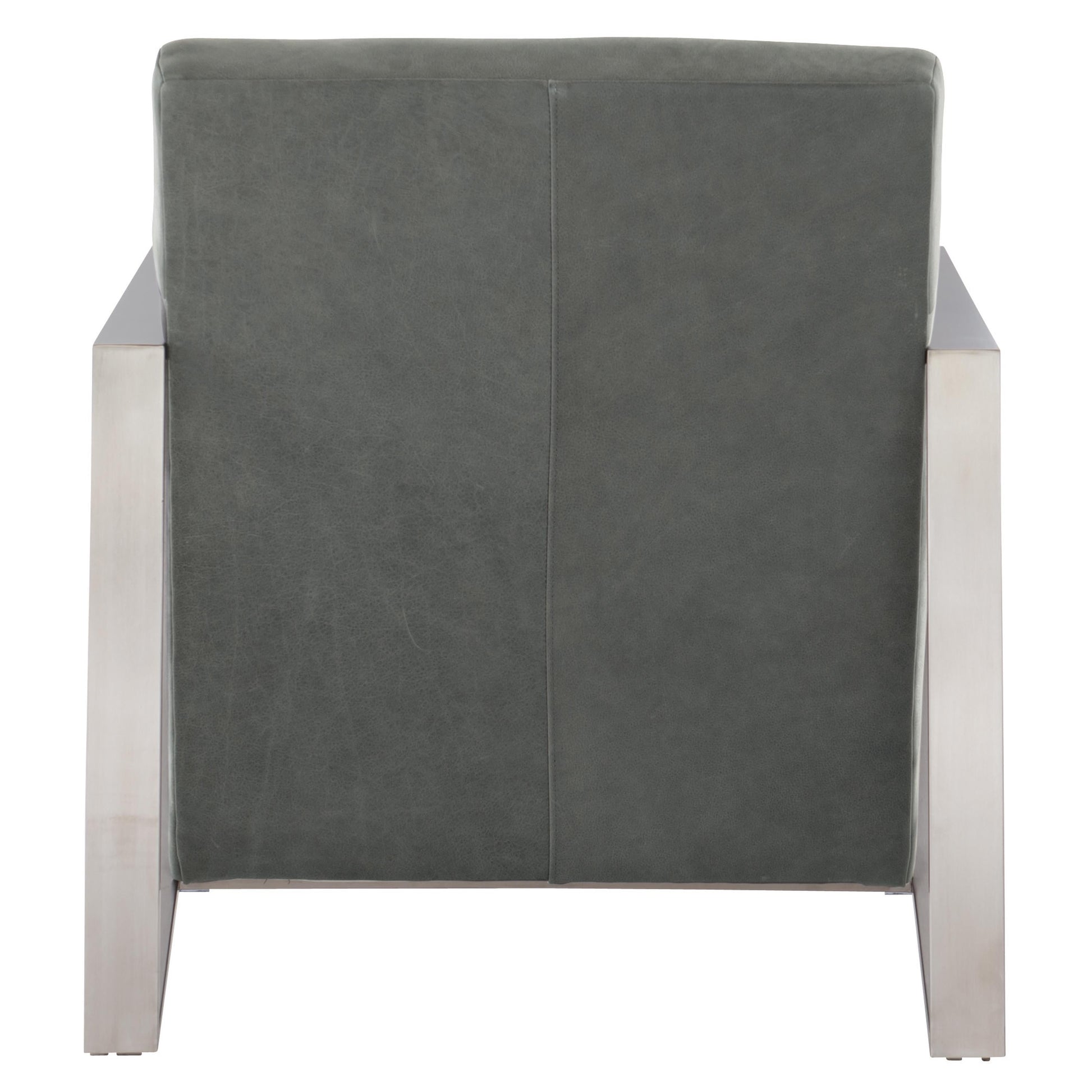 Marco Grey Leather Chair - Ornate Home