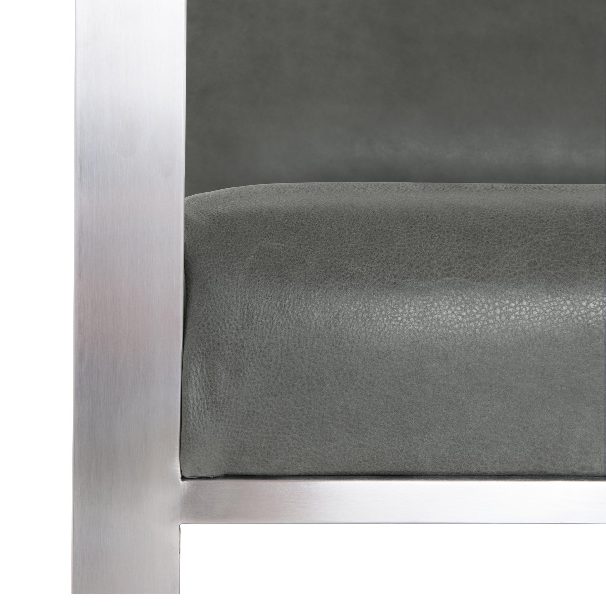 Marco Grey Leather Chair - Ornate Home