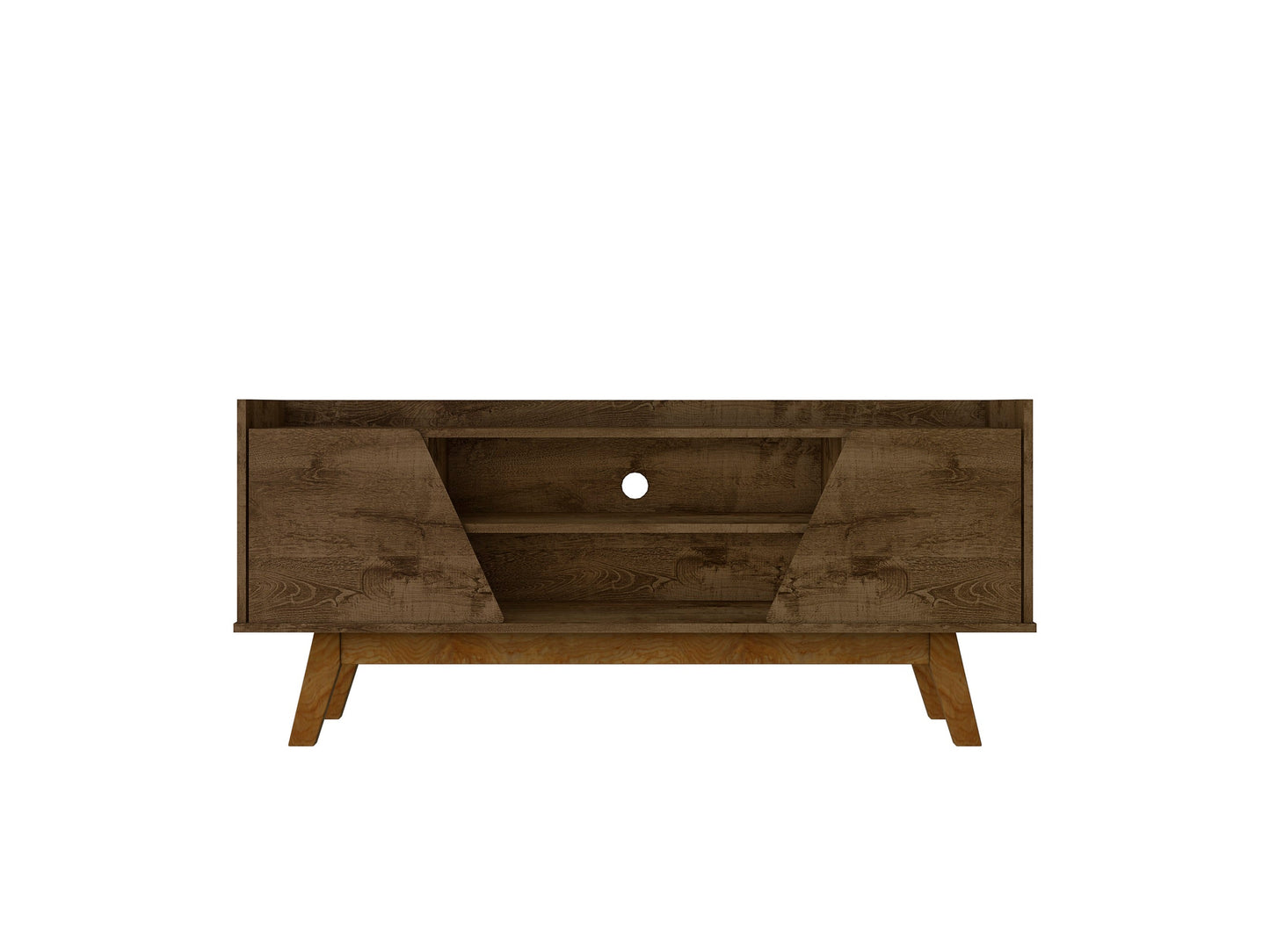 Marcus 53.14 TV Stand in Rustic Brown - Ornate Home