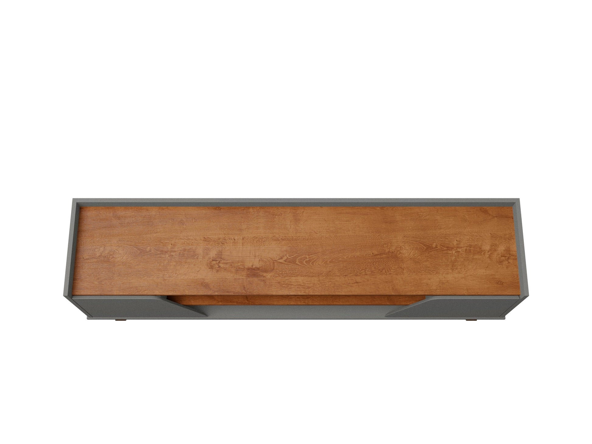 Marcus 62.99 TV Stand in Grey and Nature - Ornate Home