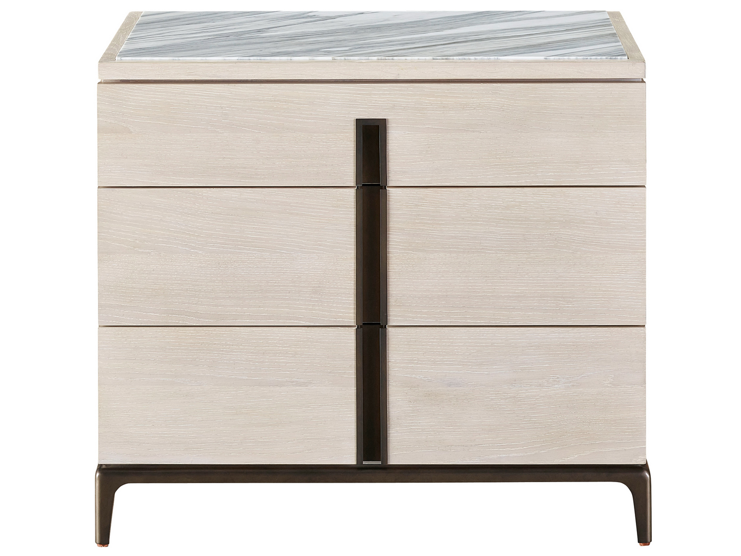 Maren Silver Lining Nightstand - Ornate Home