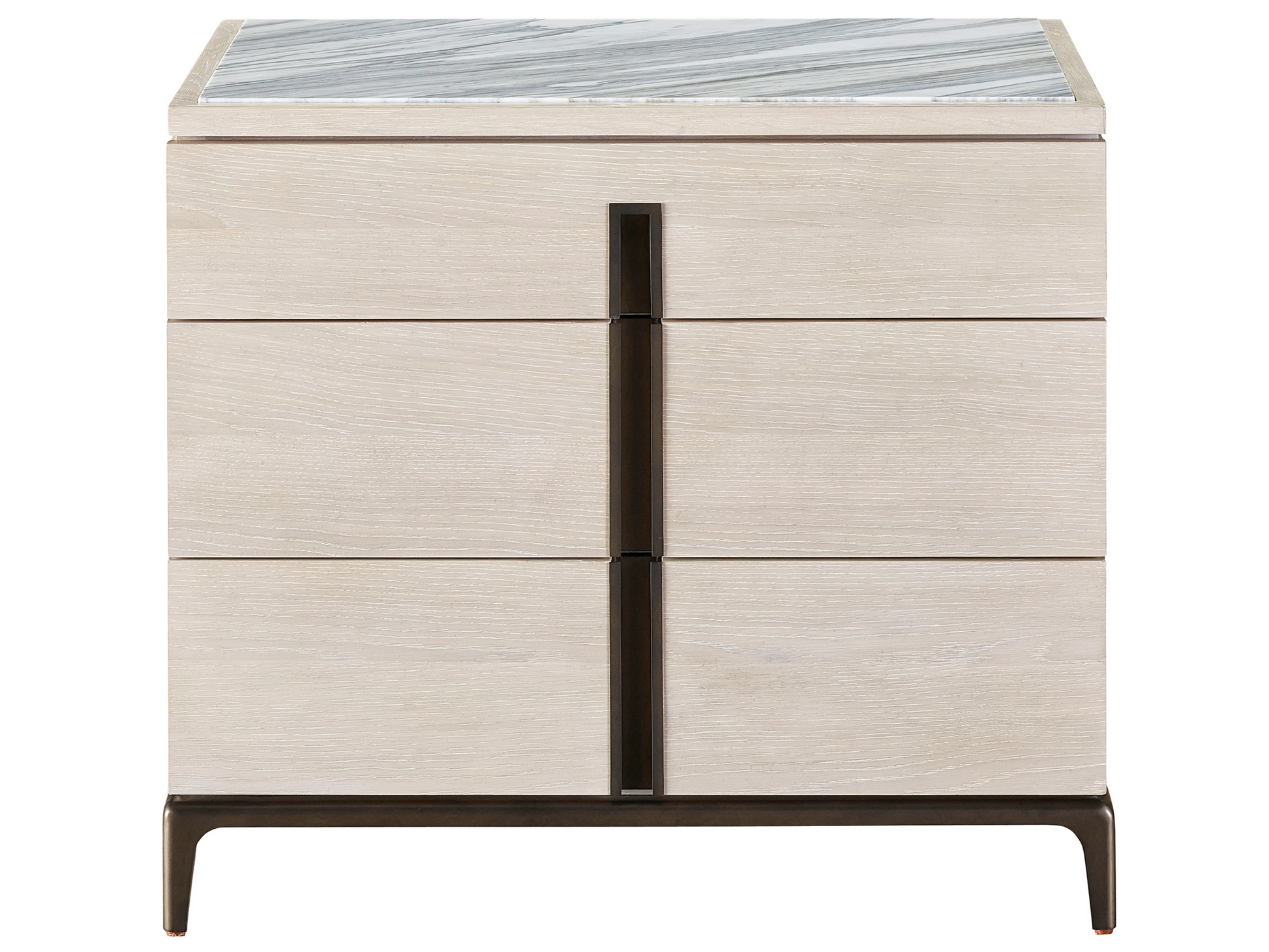 Maren Silver Lining Nightstand - Ornate Home