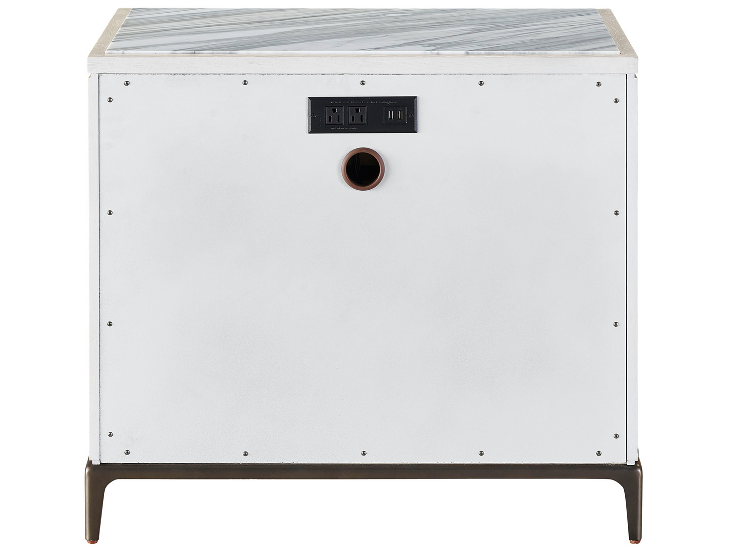 Maren Silver Lining Nightstand - Ornate Home