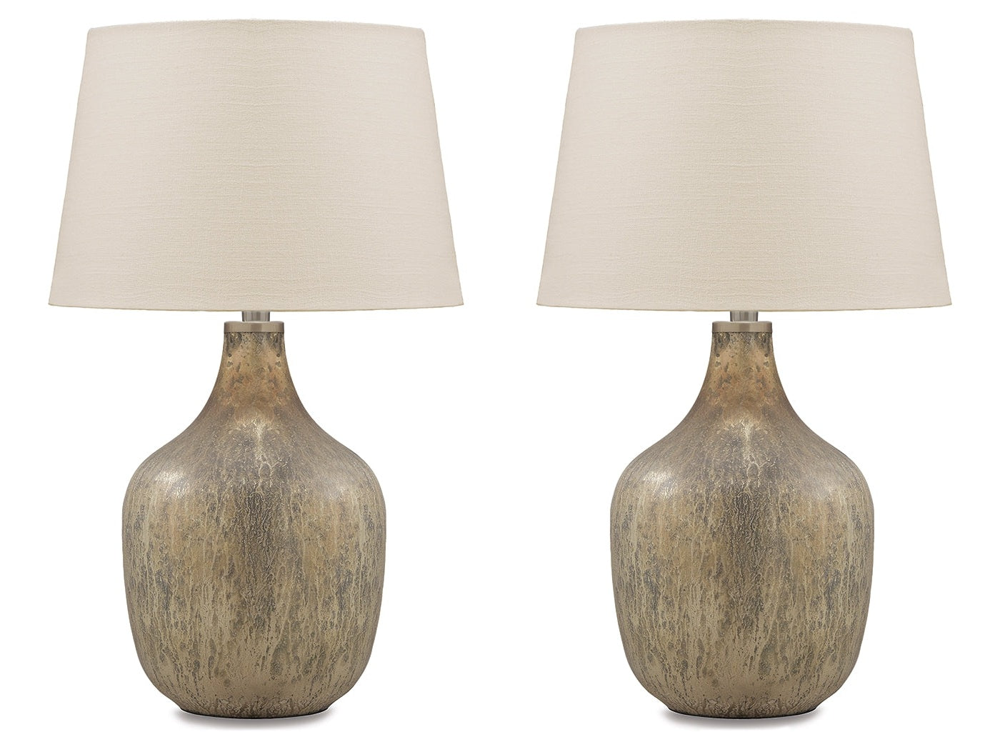 Mari Gray/Gold Table Lamp (Set of 2)- Viva Furn