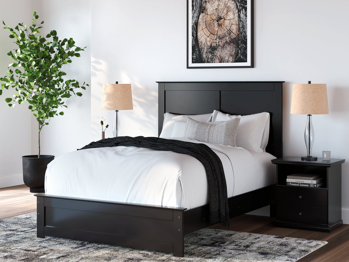 Maribel Black Full Panel Youth Bed- Viva Furn
