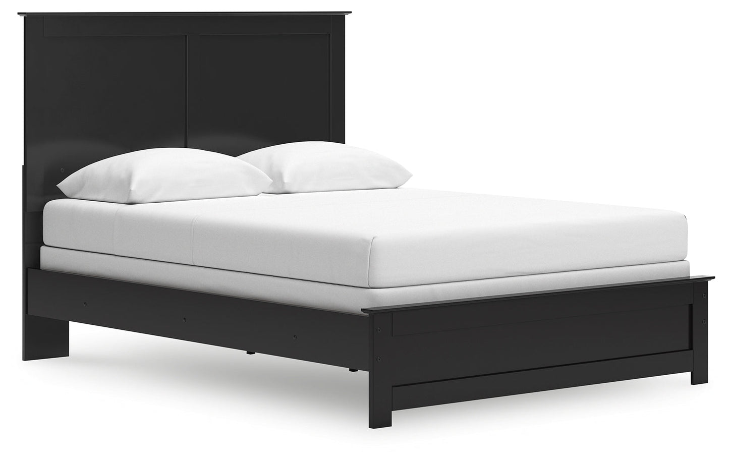 Maribel Black Queen Panel Bed- Viva Furn