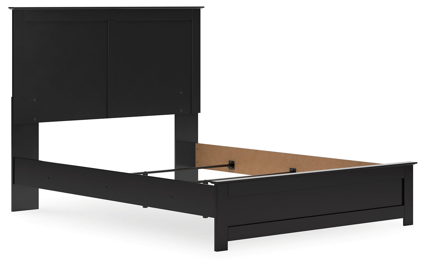 Maribel Black Queen Panel Bed- Viva Furn