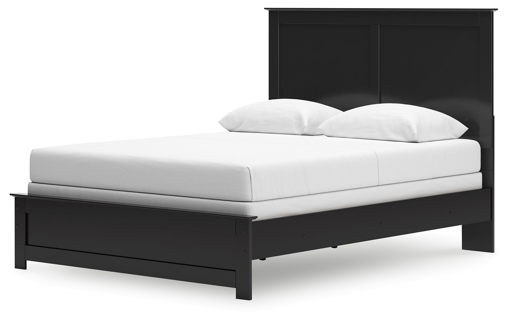 Maribel Black Queen Panel Bed- Viva Furn
