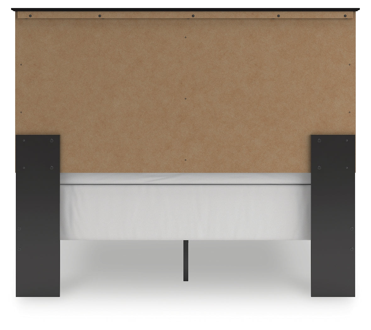 Maribel Black Queen Panel Bed- Viva Furn