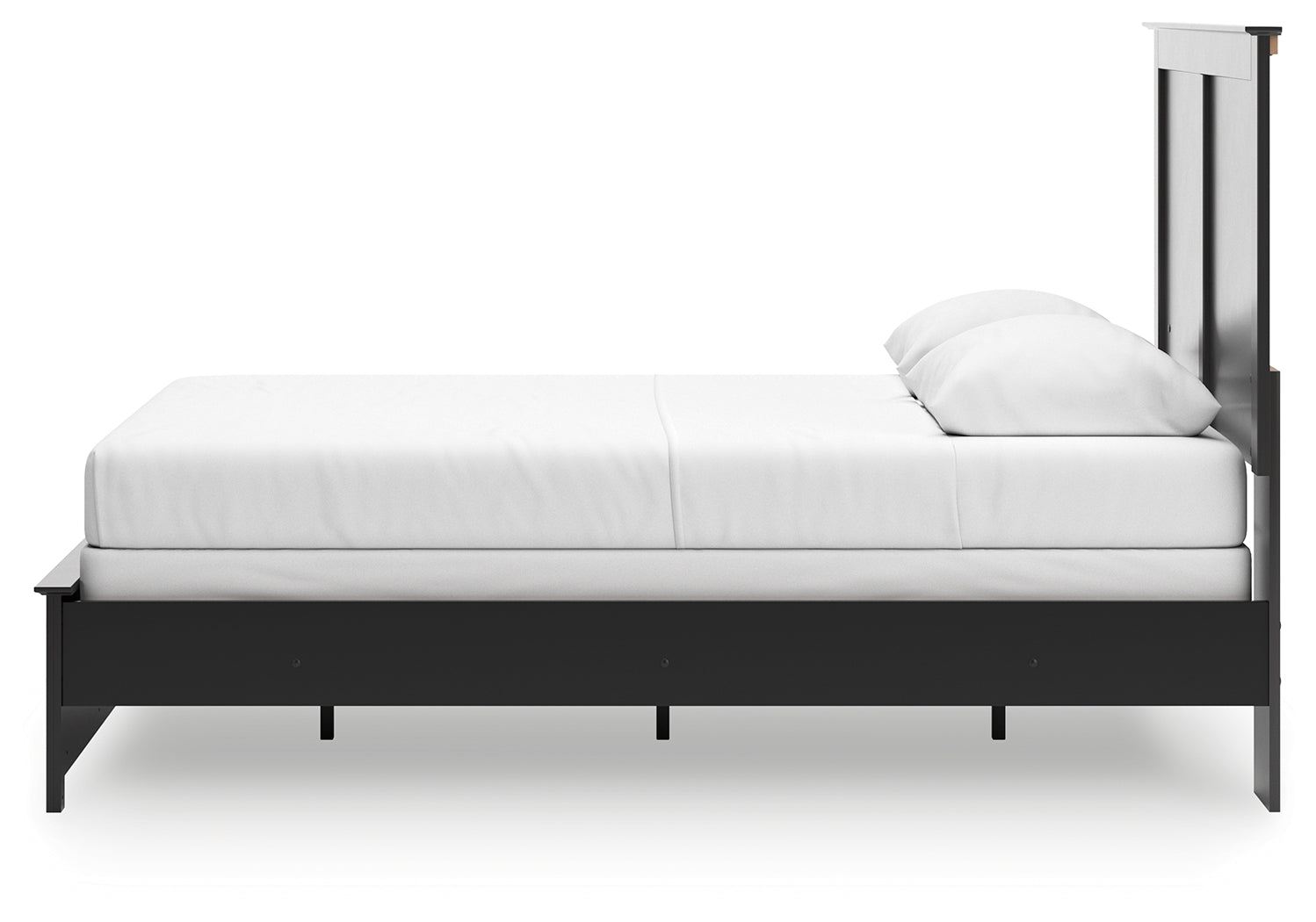 Maribel Black Queen Panel Bed- Viva Furn