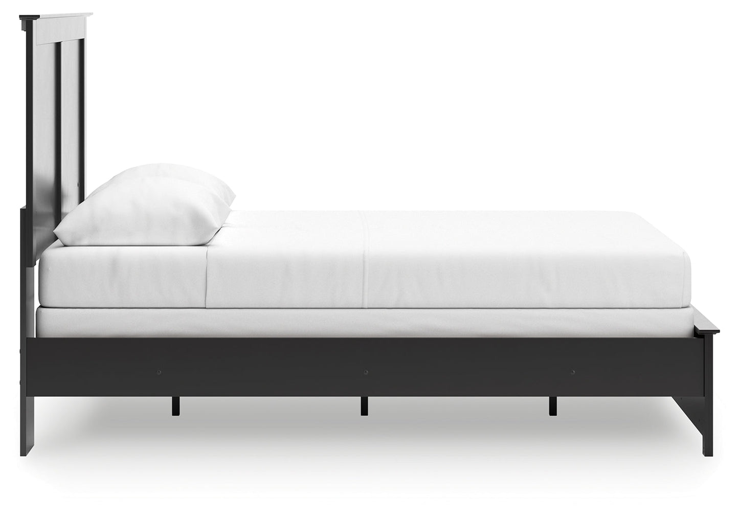 Maribel Black Queen Panel Bed- Viva Furn