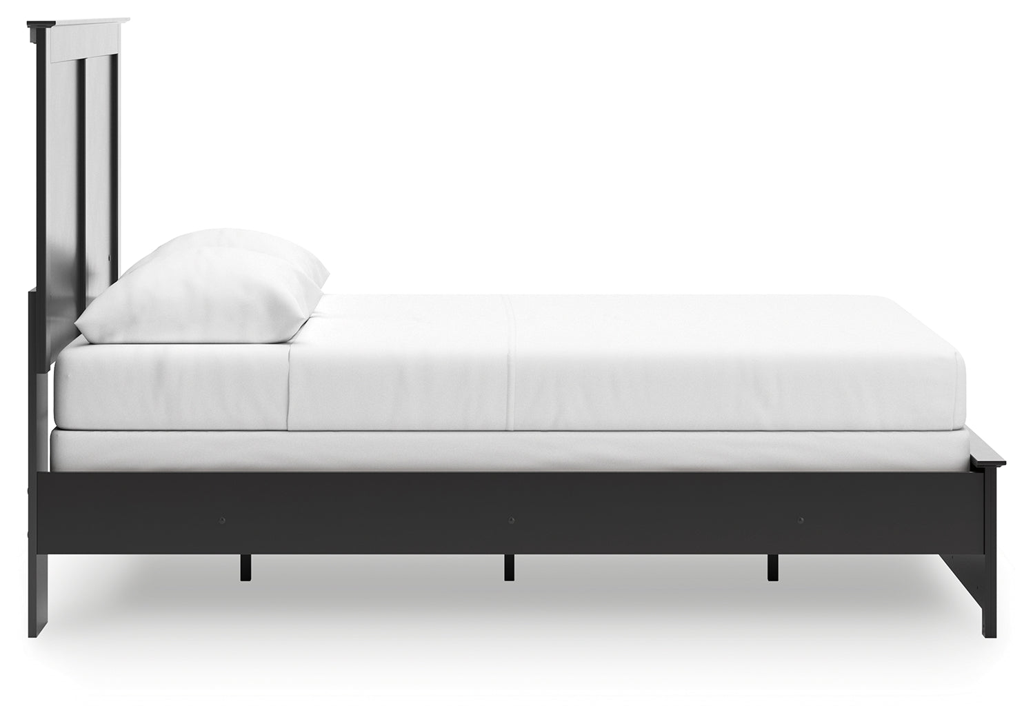 Maribel Black Queen Panel Bed- Viva Furn