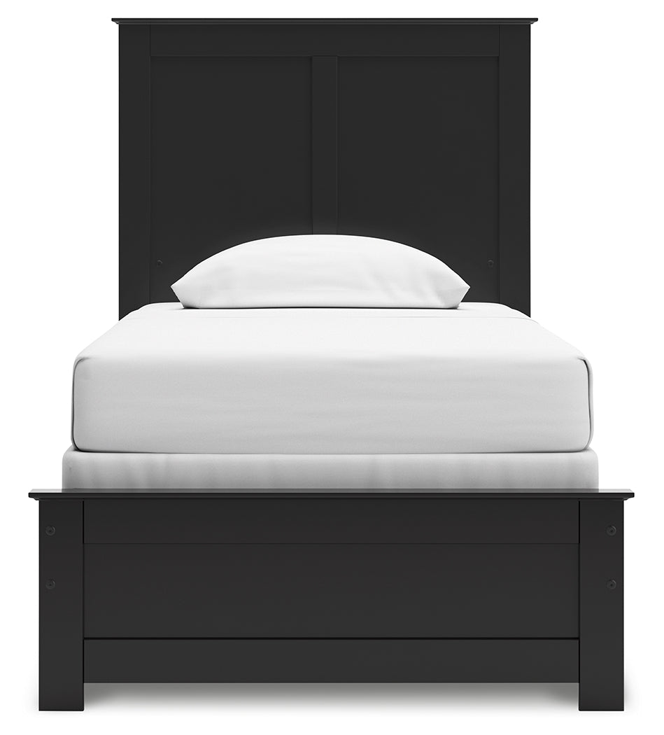 Maribel Black Twin Panel Youth Bed- Viva Furn