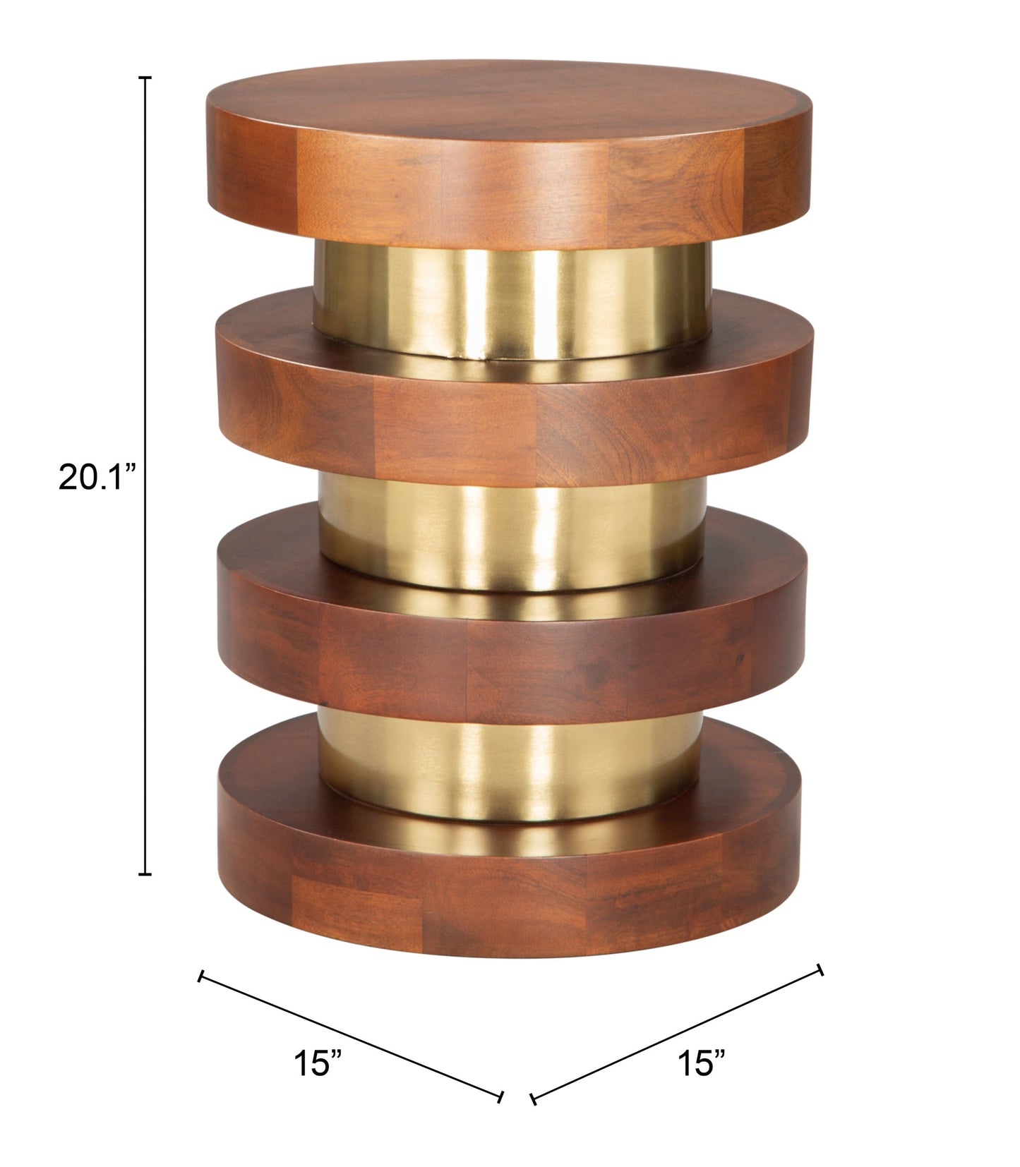 Marigot Walnut Side Table - Ornate Home