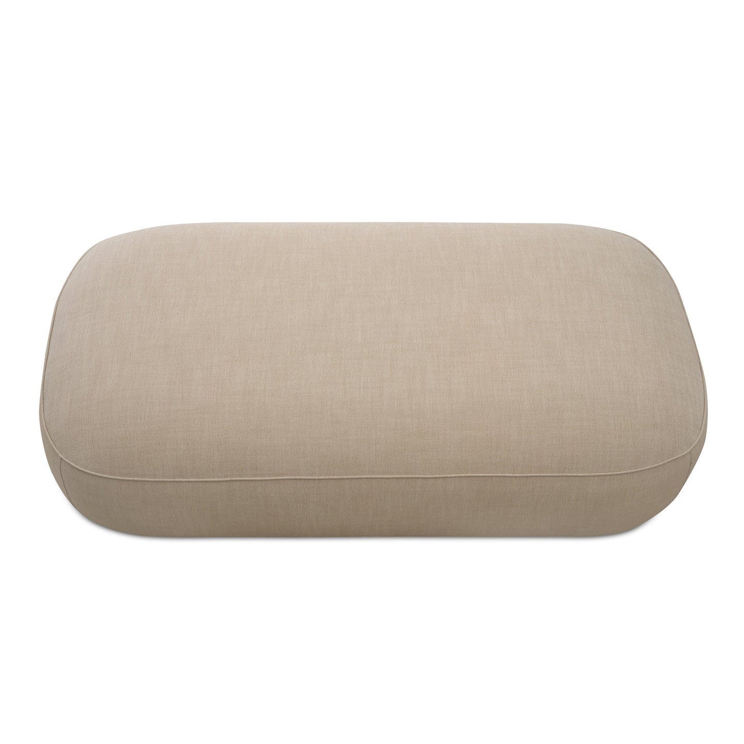 Marion Beige Rectangular Ottoman - Ornate Home