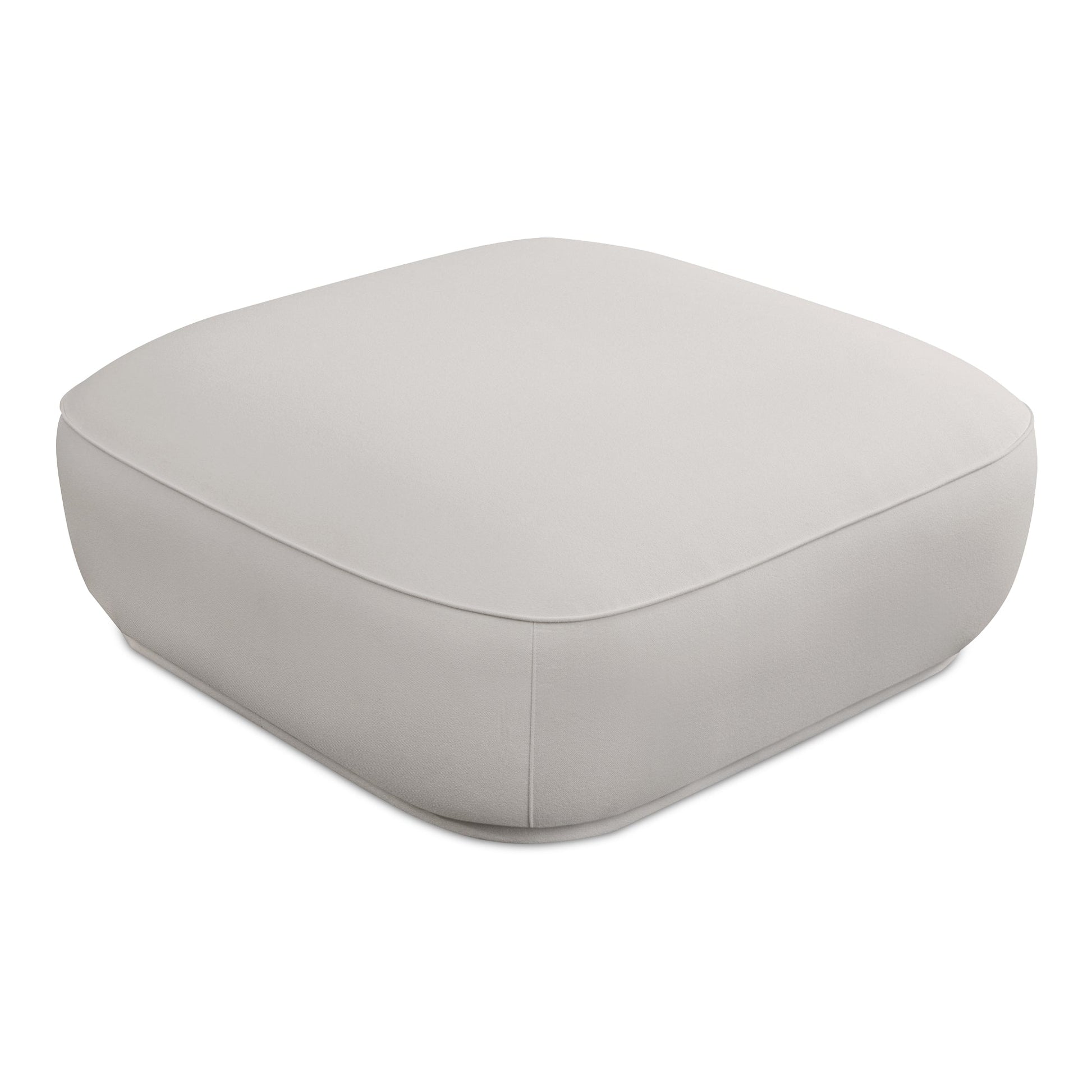 Marion White Square Ottoman - Ornate Home