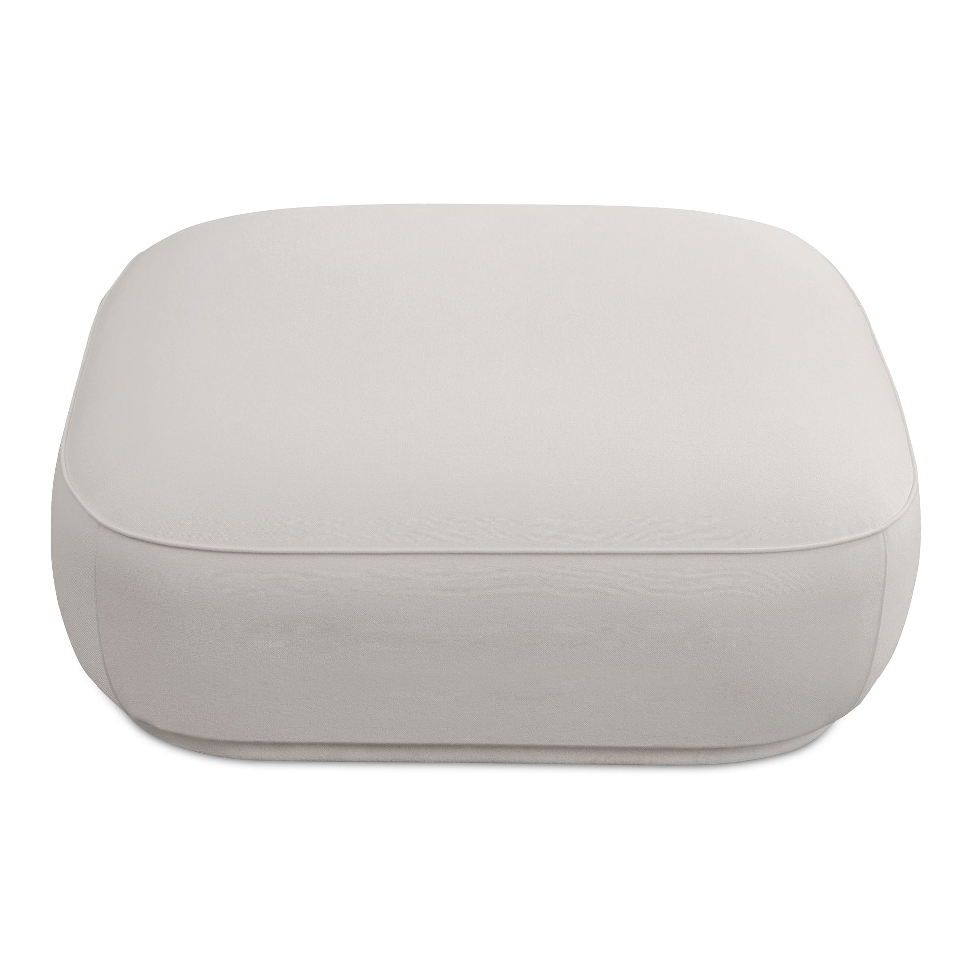 Marion White Square Ottoman - Ornate Home