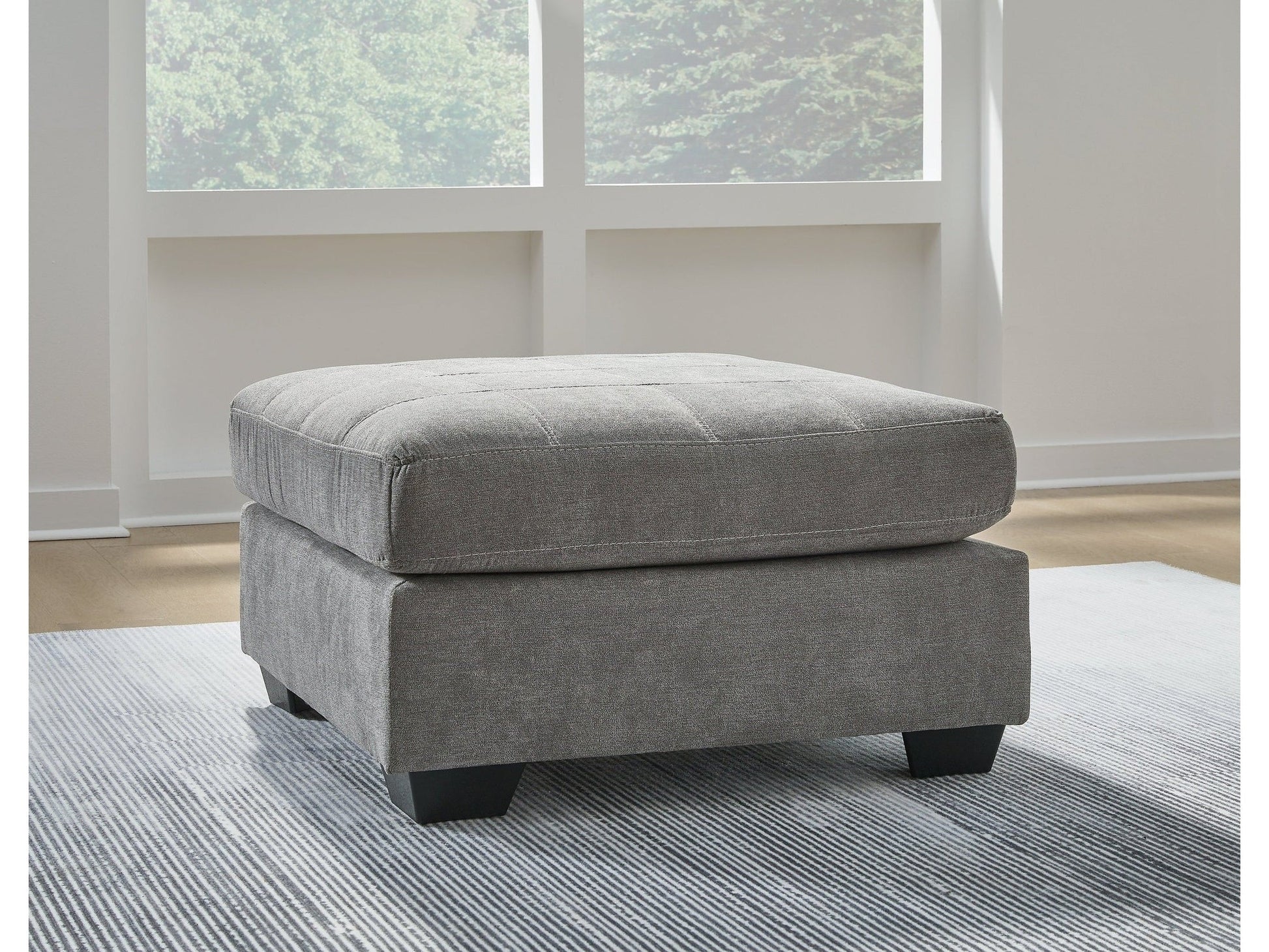 Marleton Gray Oversized Accent Ottoman- Viva Furn
