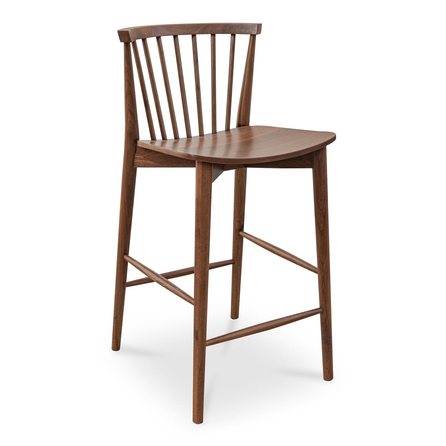 Marley Walnut Counter Stool - Ornate Home