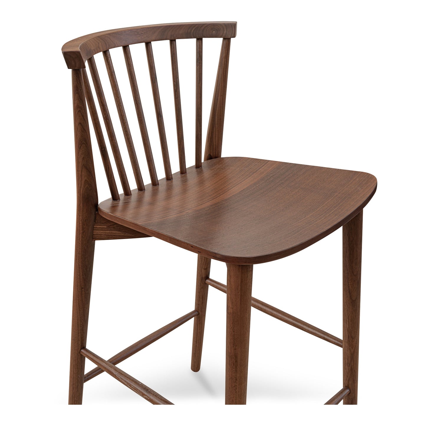 Marley Walnut Counter Stool - Ornate Home