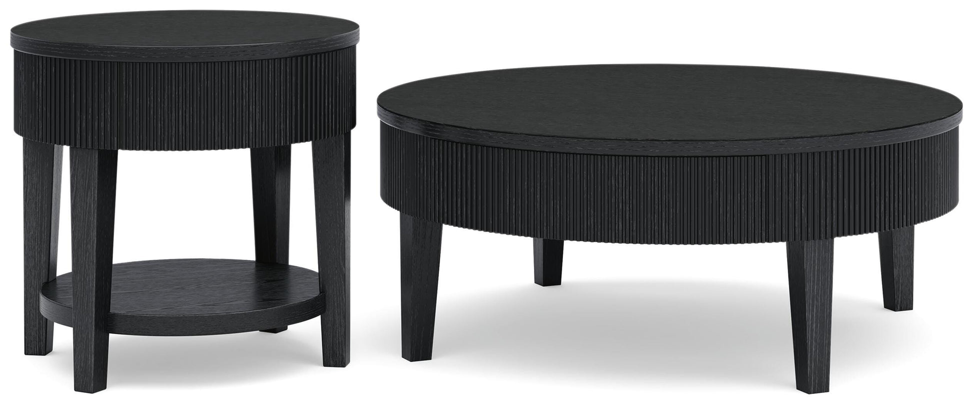Marstream Black Coffee Table and End Table- Viva Furn