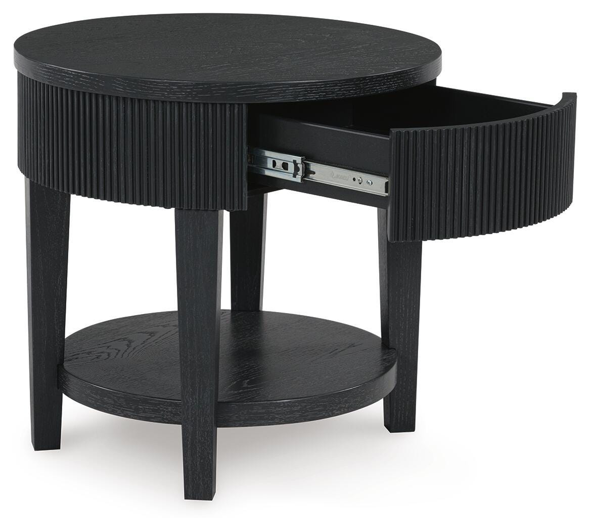 Marstream Black Coffee Table and End Table- Viva Furn