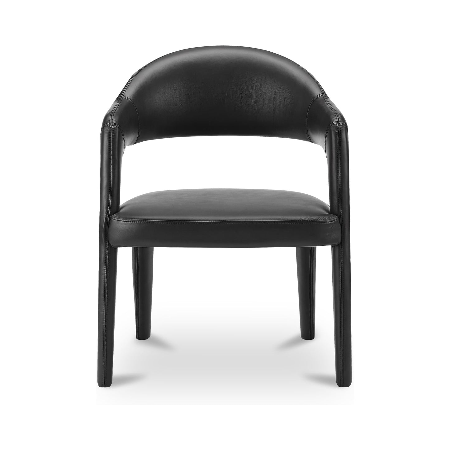 Martens Black Leather Dining Chair - Ornate Home