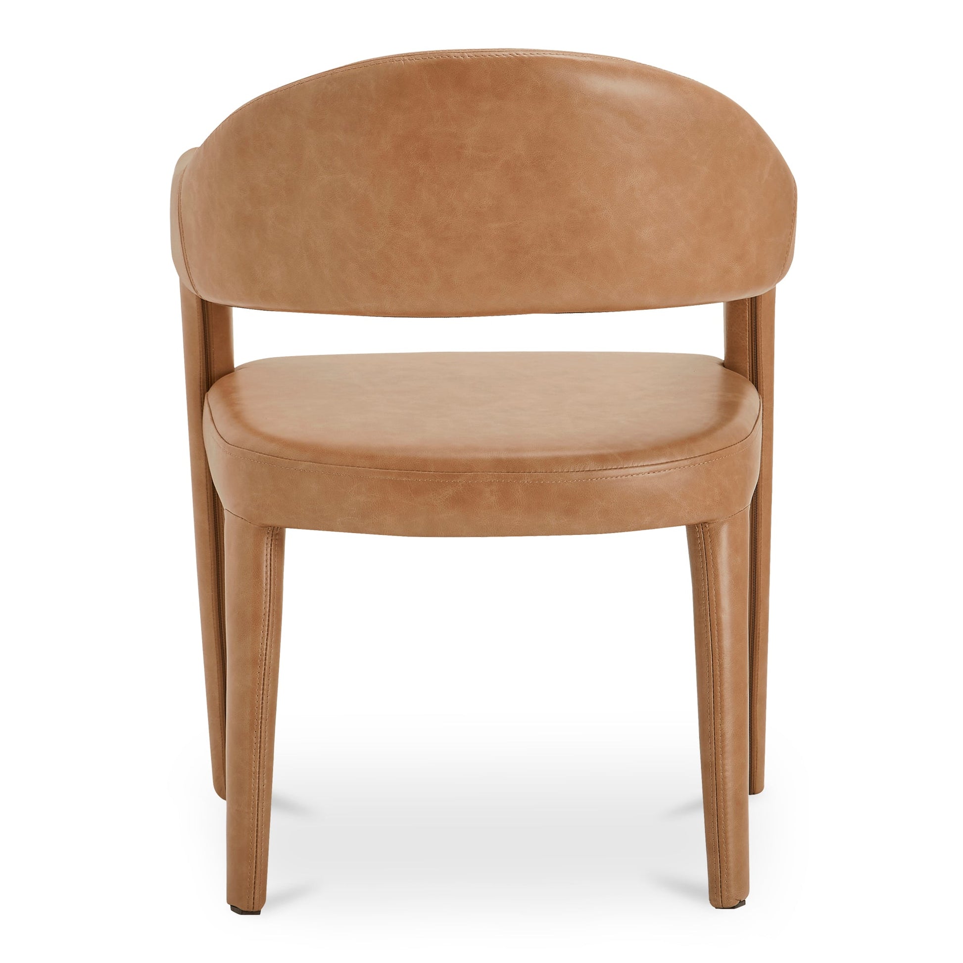 Martens Brown Leather Dining Chair - Ornate Home