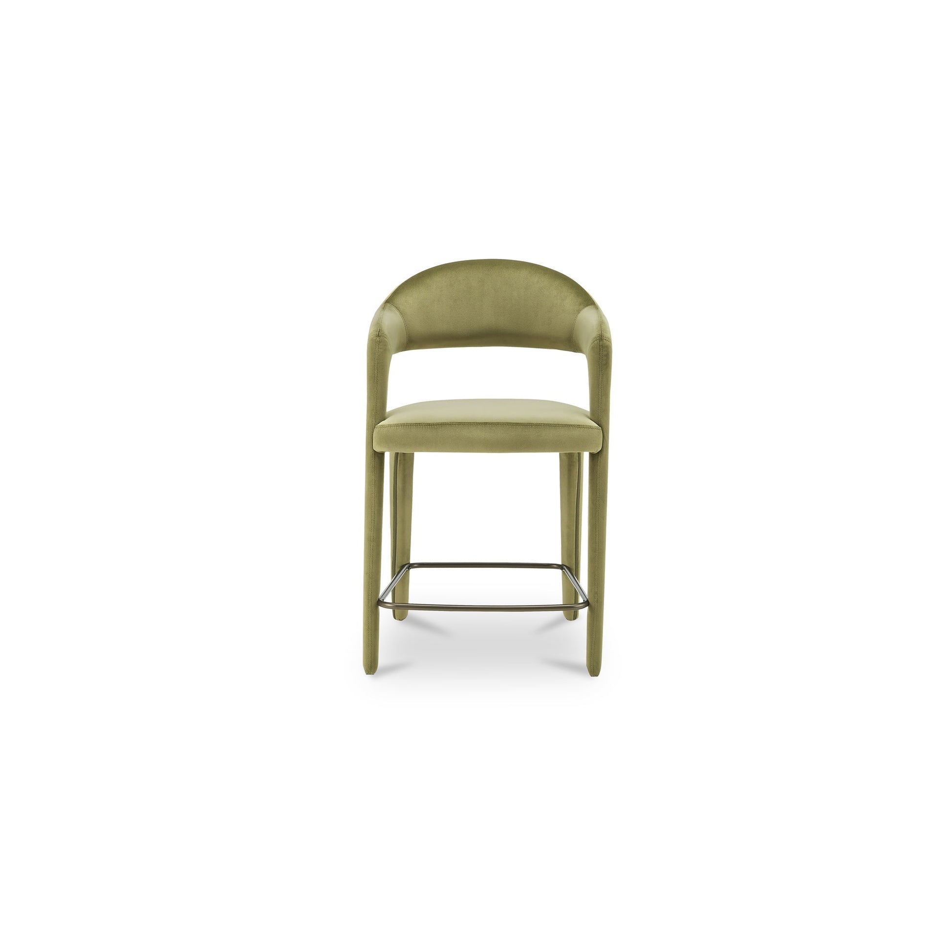 Martens Green Counter Stool Velvet - Ornate Home
