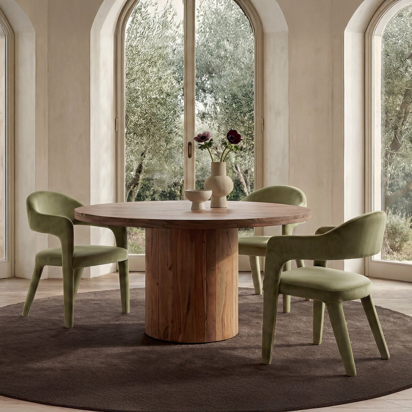 Martens Green Dining Chair Velvet - Ornate Home