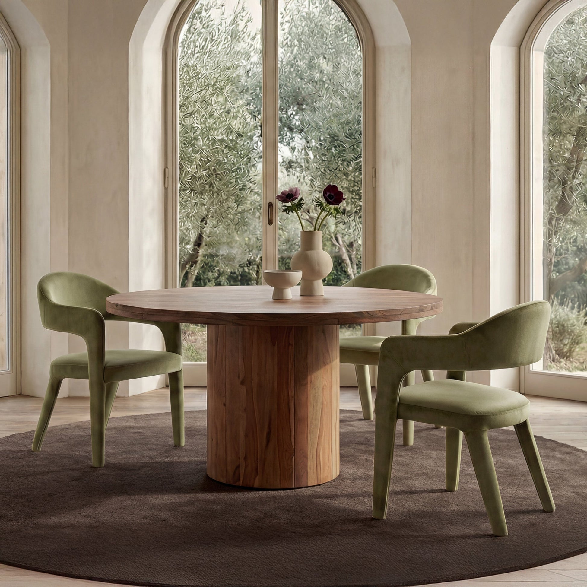 Martens Green Dining Chair Velvet - Ornate Home
