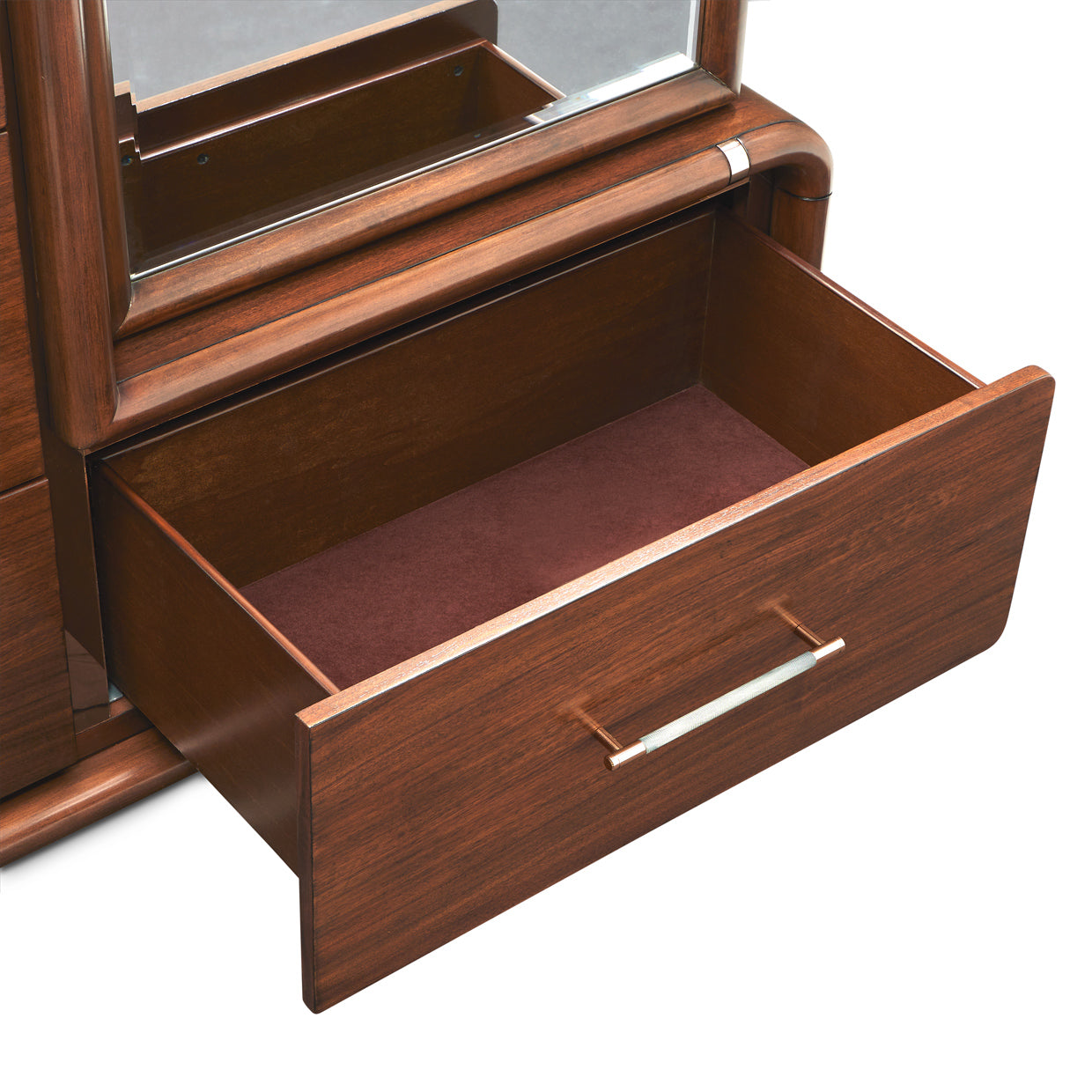 Mason Park Umber Offset Chest with Storage Mirror - Ornate Home