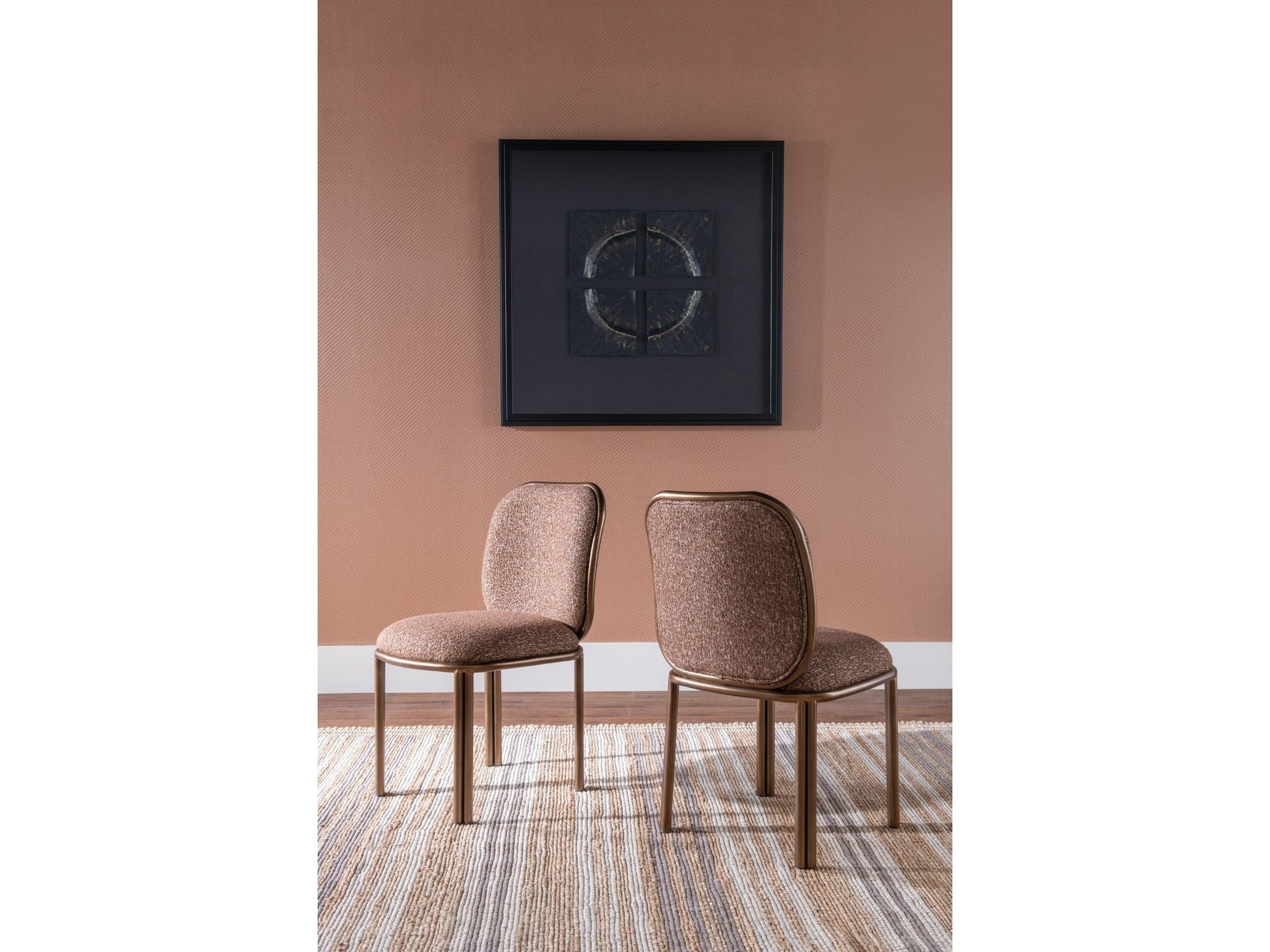 Mataranka Giraffe/Brushed Golden Dining Chair (Set of 2) - Ornate Home