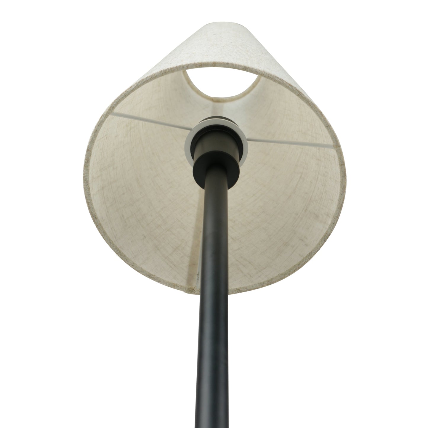 Mathis Linen/Black Floor Lamp - Ornate Home