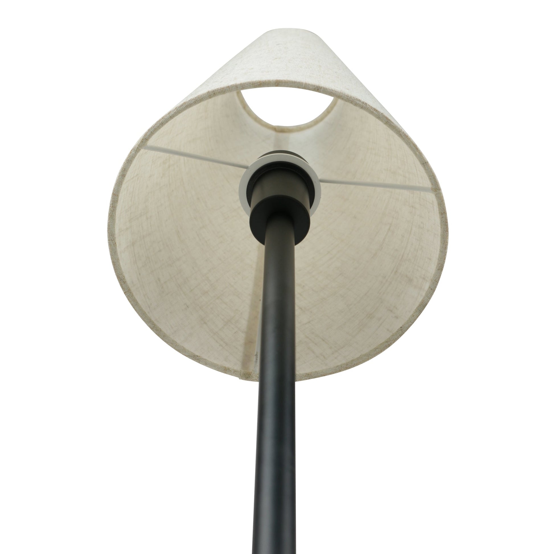 Mathis Linen/Black Floor Lamp - Ornate Home