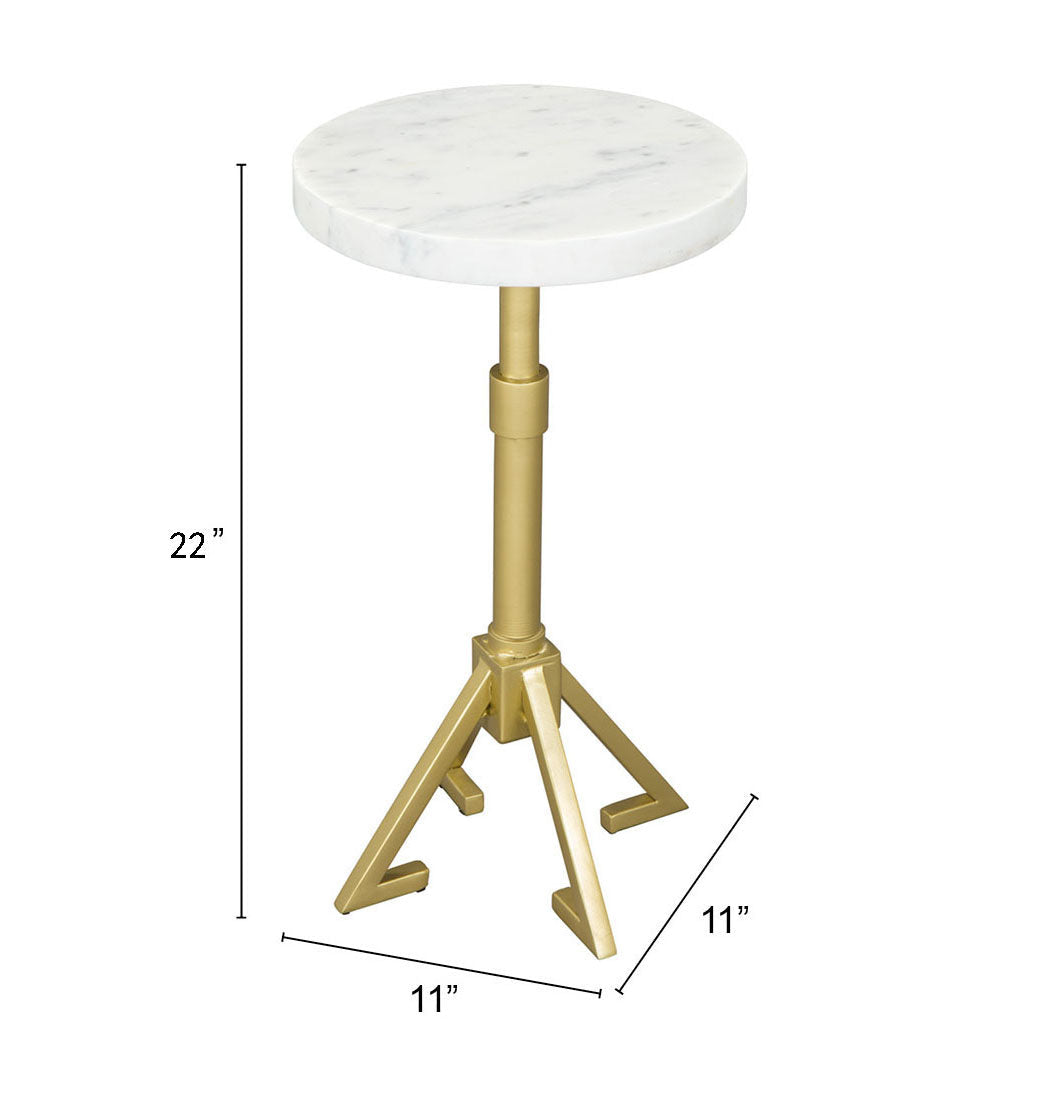 Maurice White & Gold Side Table - Ornate Home