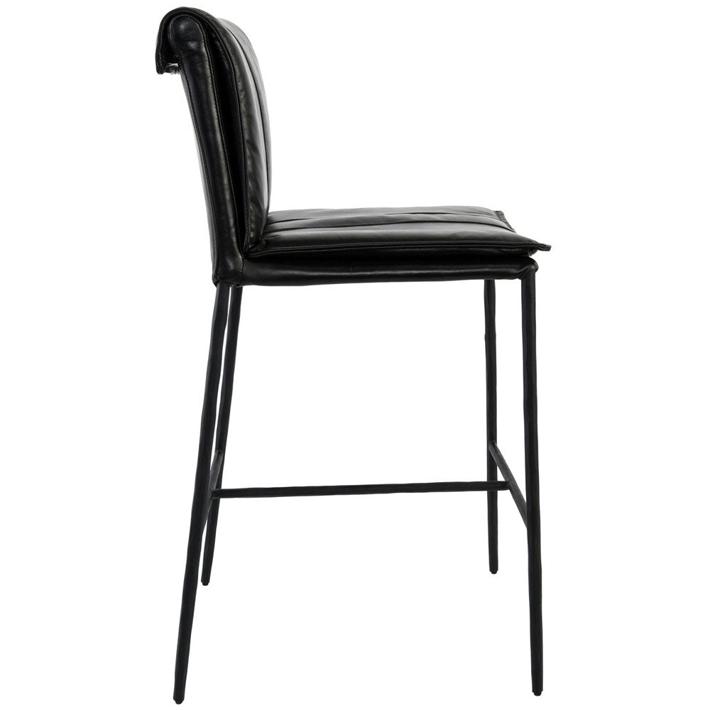 Mayer Black Counter Stool - Ornate Home