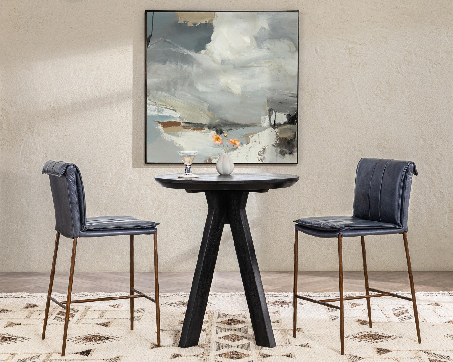 Mayer Ocean Blue Counter Stool - Ornate Home
