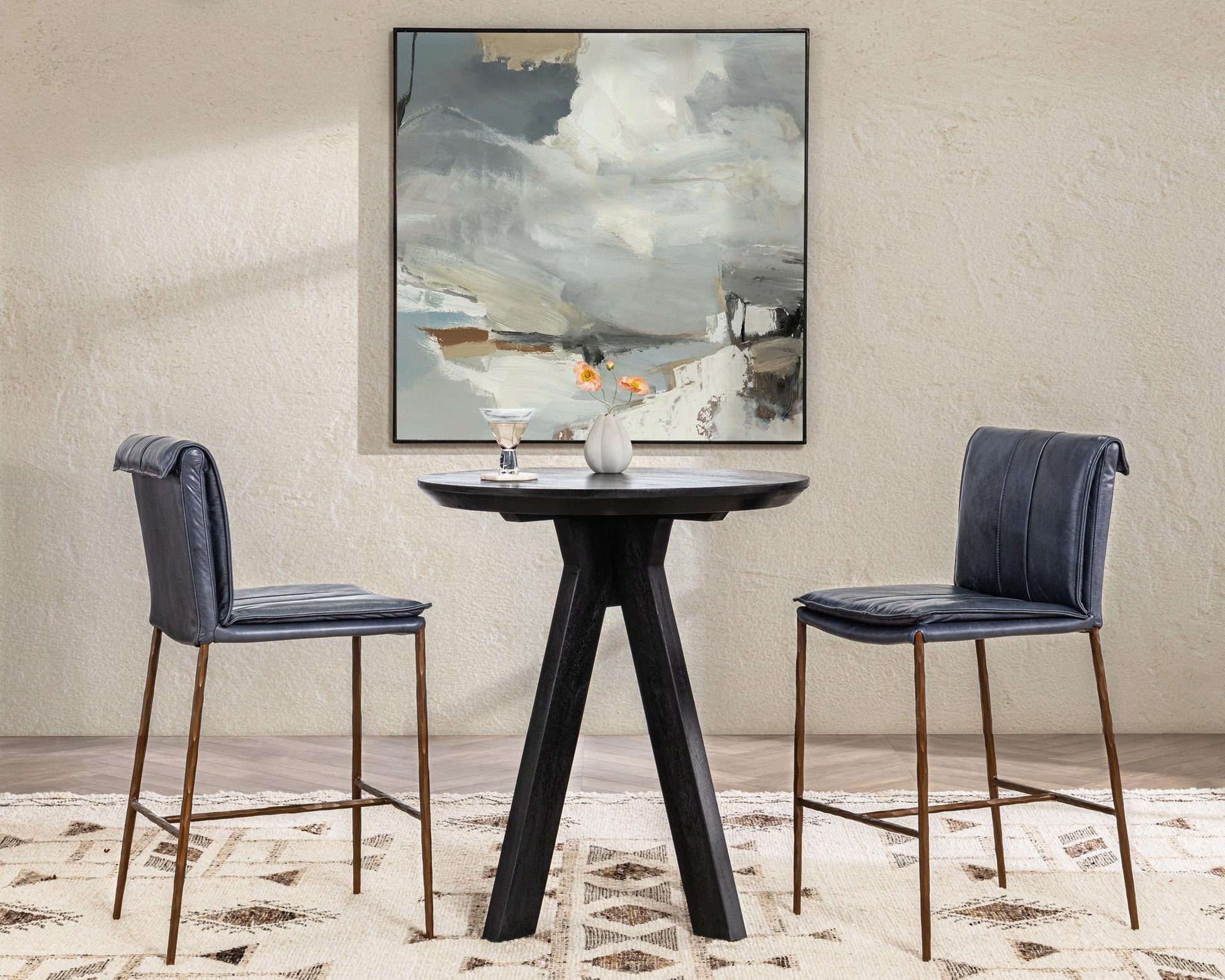Mayer Ocean Blue Counter Stool - Ornate Home