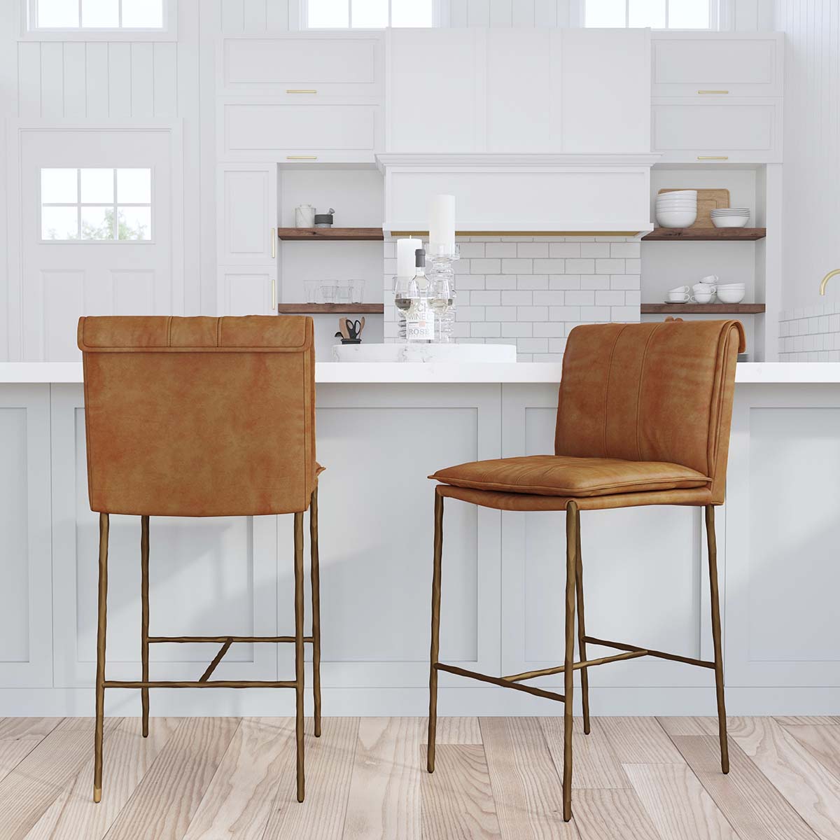 Mayer Tan 26" Counter Stool - Ornate Home