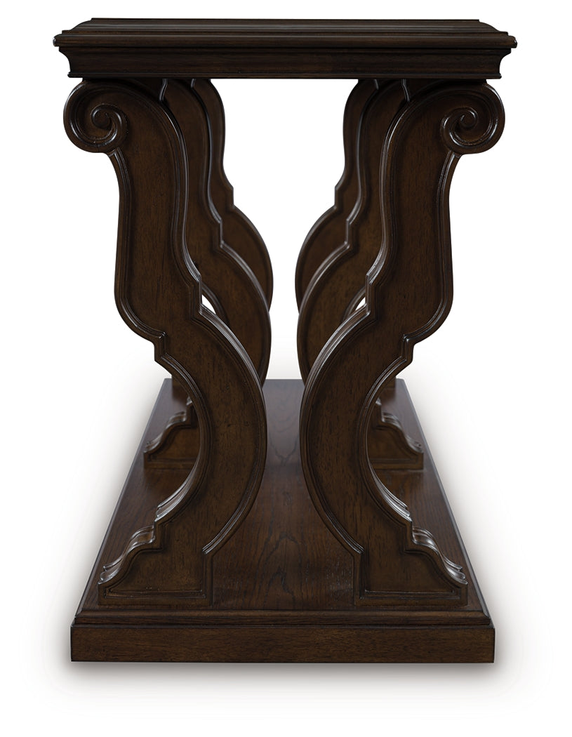 Maylee Dark Brown Sofa Table- Viva Furn