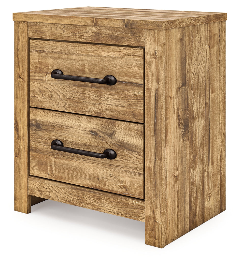 Maystonna Brown Two Drawer Night Stand- Viva Furn