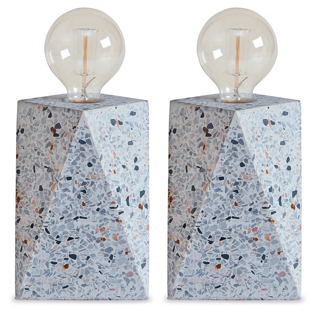 Maywick White Table Lamp (Set of 2)- Viva Furn