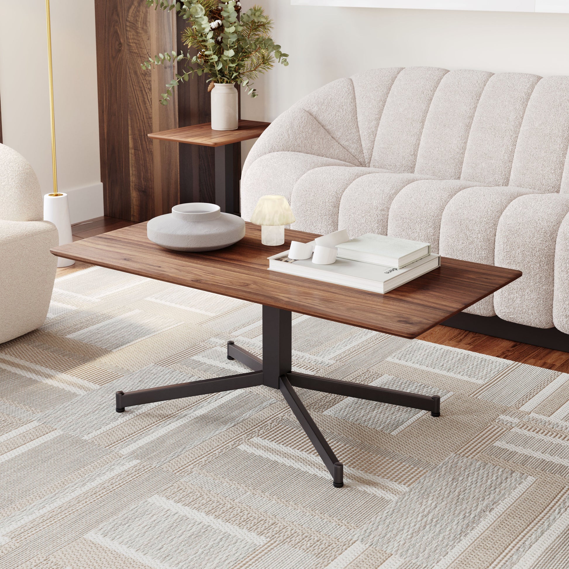 Mazzy Brown Coffee Table - Ornate Home