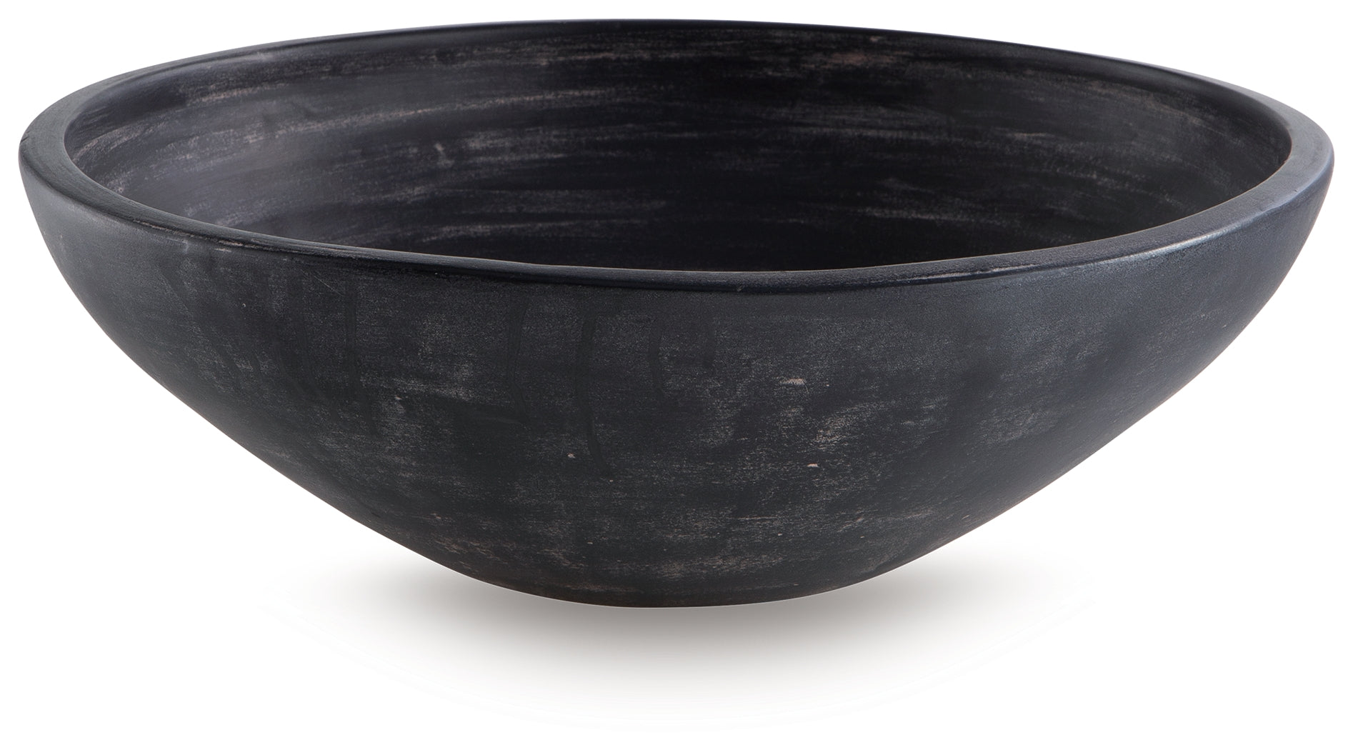 Meadie Distressed Black Bowl- Viva Furn