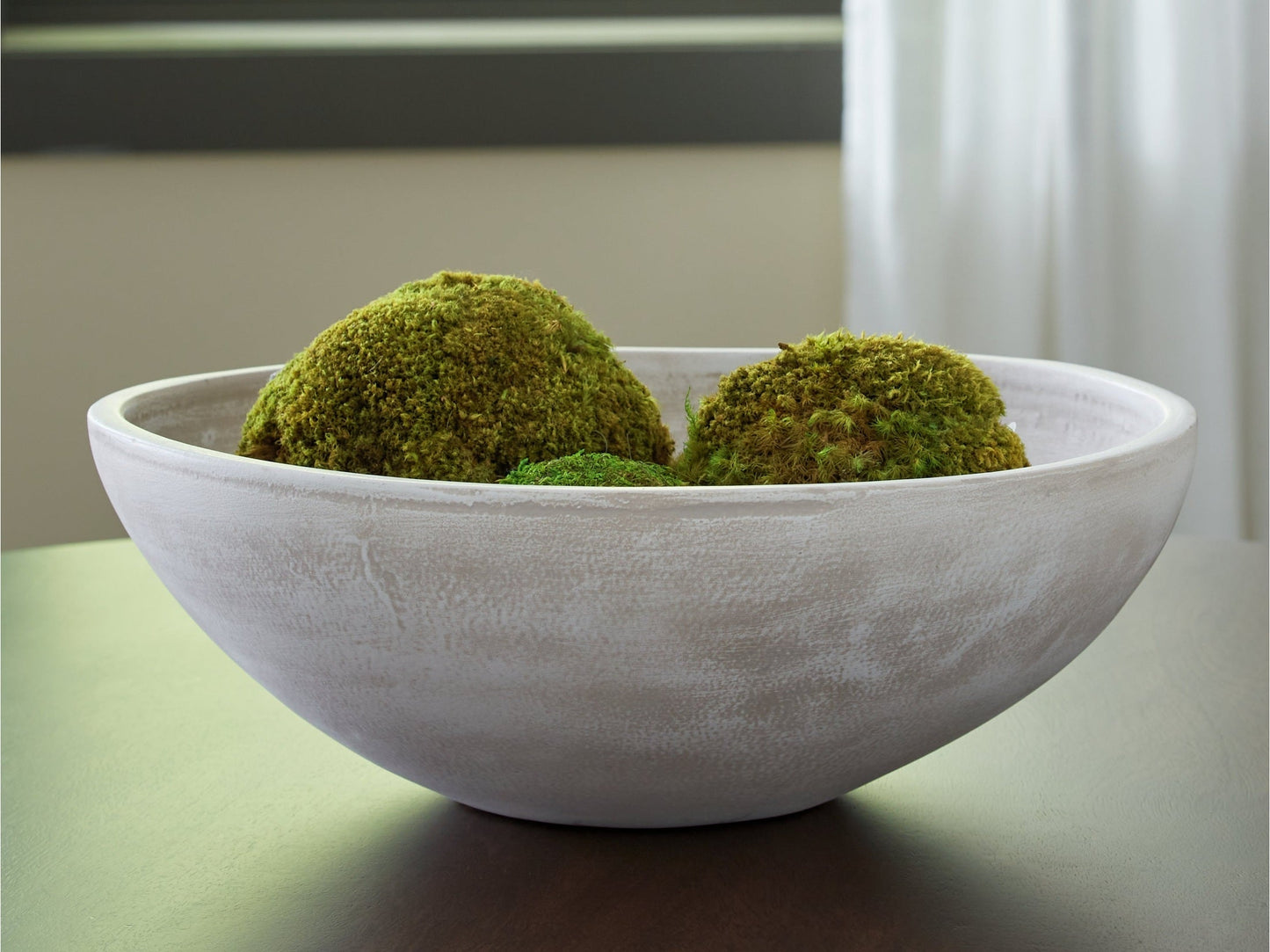 Meadie Distressed White Bowl- Viva Furn