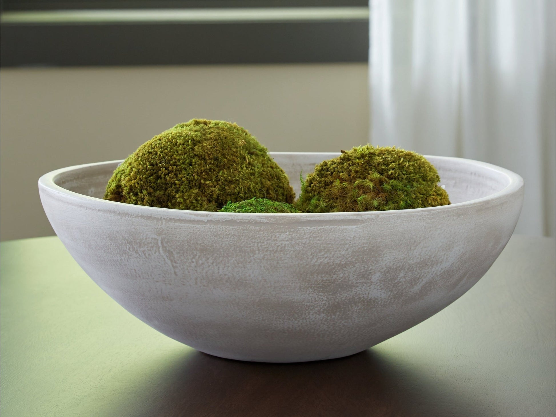 Meadie Distressed White Bowl- Viva Furn