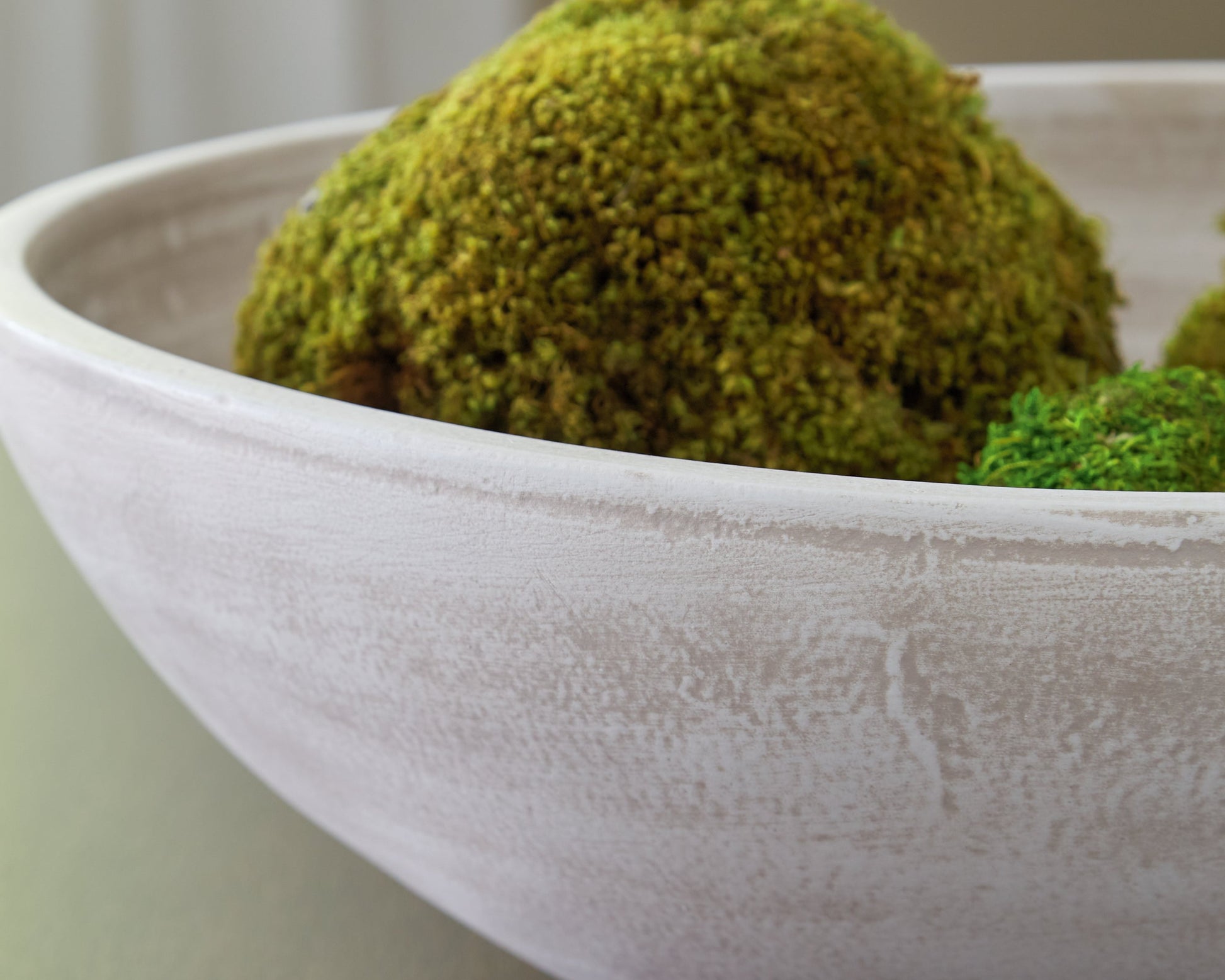 Meadie Distressed White Bowl- Viva Furn